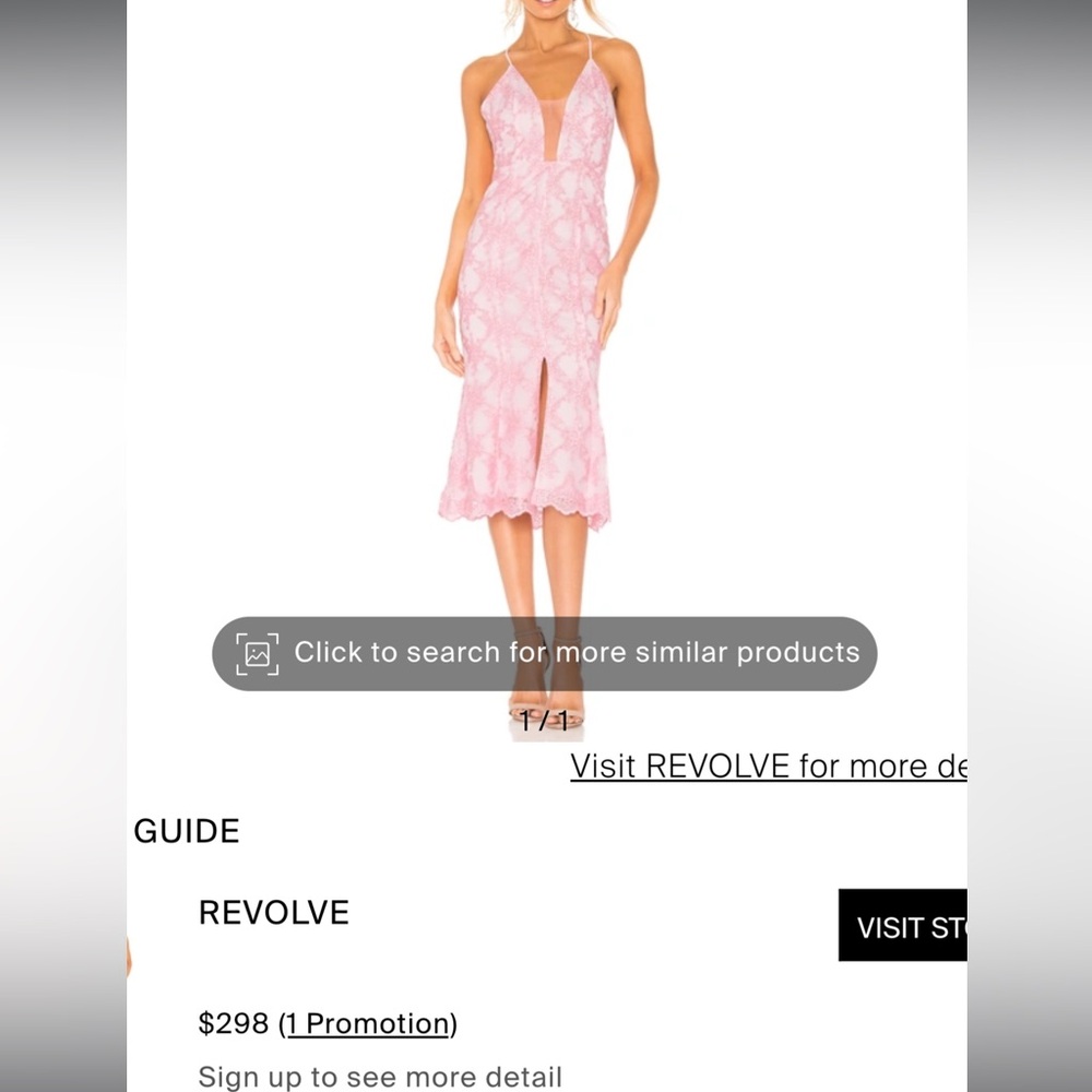 NWT NBD Sandra Pink Lace midi dress size Small